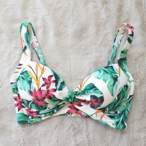 Tropical Marks & Spencer Plunge Bikini Top